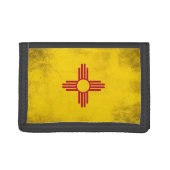 ニューメキシコの州の旗ジア日曜日 ナイロン三つ折りウォレット (正面)