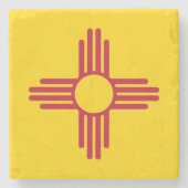 ニューメキシコの州の旗 ストーンコースター (正面)