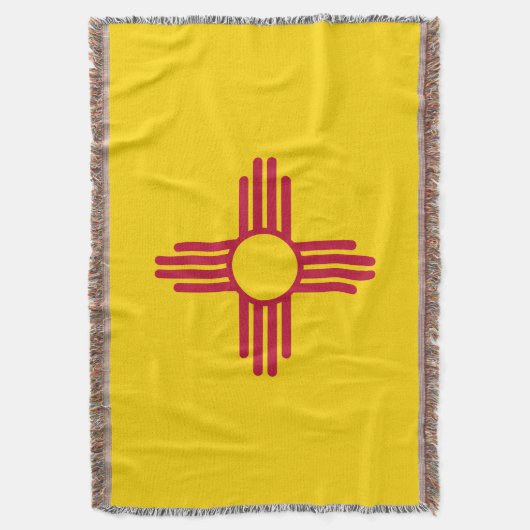 ニューメキシコの州の旗 スローブランケット (正面縦)