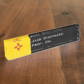 ニューメキシコの州の旗 デスクネームプレート (側面)