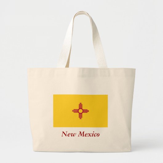 ニューメキシコの州の旗 ラージトートバッグ (正面)