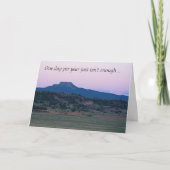 ニューメキシコの日没の景色の写真の父の日 カード (正面)