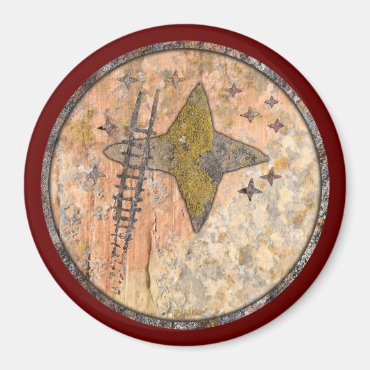 ニューメキシコの星々に梯子 マグネット (正面)