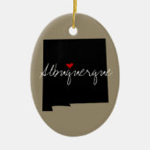 ニューメキシコの町 セラミックオーナメント (正面)