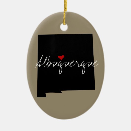 ニューメキシコの町 セラミックオーナメント (正面)