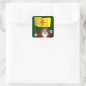 ニューメキシコの看板のあるサンタクロース スクエアシール (バッグ)