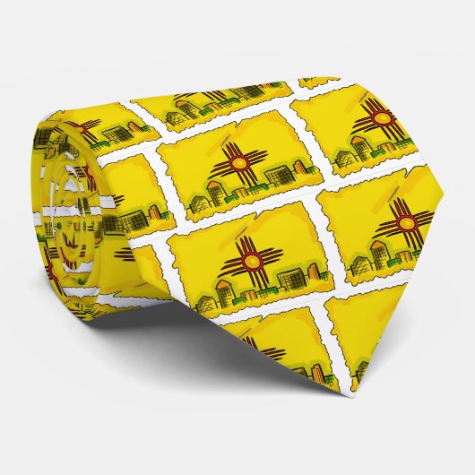 ニューメキシコの芸術的なスカイラインの州の旗のネクタイ ネクタイ (ロール)