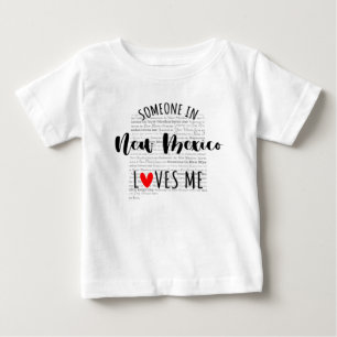 ニューメキシコの誰かが私の地図ベビーTシャツを愛 ベビーTシャツ