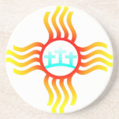 ニューメキシコの3つの十字ジアのシンボル コースター (正面)