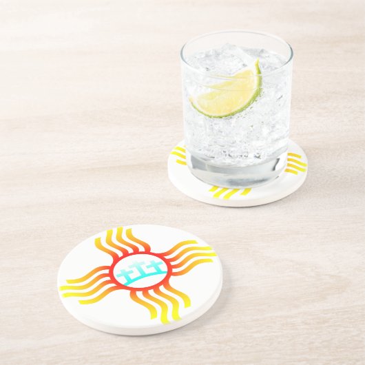 ニューメキシコの3つの十字ジアのシンボル コースター (側面)