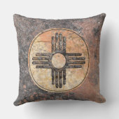 ニューメキシコのZia太陽のシンボル – 話す峡谷 クッション (裏面)