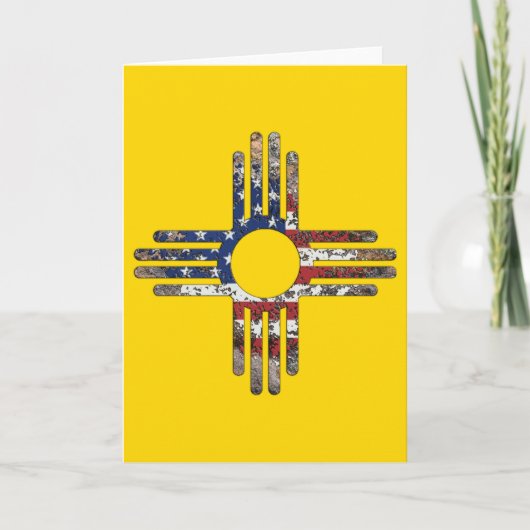 ニューメキシコのZia Sun Symbol Talking Canyons, NCard カード (正面)