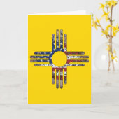 ニューメキシコのZia Sun Symbol Talking Canyons, NCard カード (黄色い花)