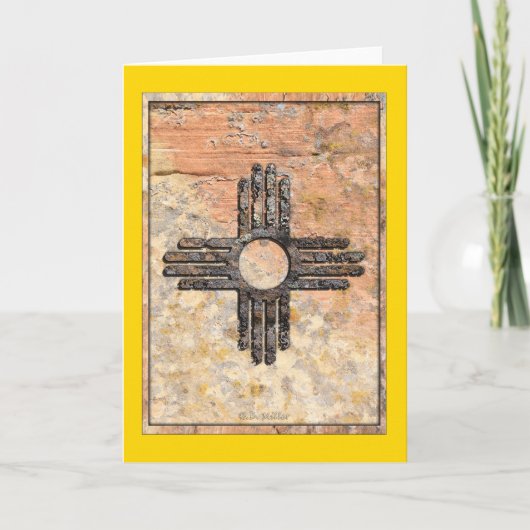 ニューメキシコのZia Sun Symbol Talking Canyons, NCard カード (正面)