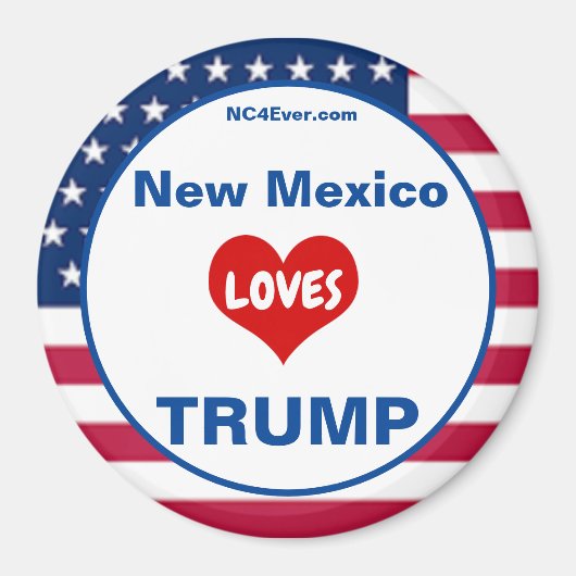 ニューメキシコはトランプ愛国的冷蔵庫を愛 マグネット (正面)