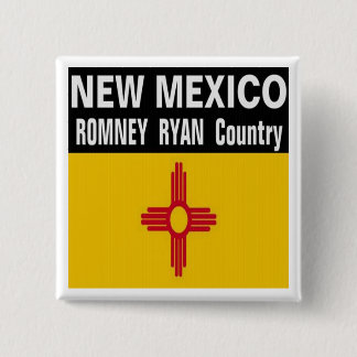 ニューメキシコはRomneyライアンの国ボタンです 缶バッジ