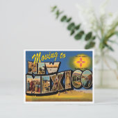 ニューメキシコへの移住 ヴィンテージ風 住所変更のお知らせ ポストカード (スタンド正面)