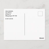 ニューメキシコへの移住 ヴィンテージ風 住所変更のお知らせ ポストカード (裏面)