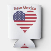 ニューメキシコアメリカ国旗のハート 缶クーラー (裏面)