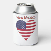 ニューメキシコアメリカ国旗のハート 缶クーラー (缶裏面)