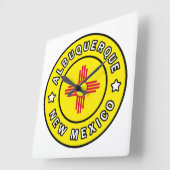 ニューメキシコアルバカーキ スクエア壁時計 (傾斜)