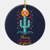 🔴ニューメキシコインスパイア国旗セラミックオーナメント セラミックオーナメント (正面)