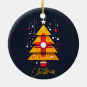 🔴ニューメキシコインスパイア国旗セラミックオーナメント セラミックオーナメント (裏面)