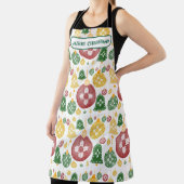 ニューメキシコクリスマスオーナメントズシアレッドグリーンブルー エプロン (インサイチュ)