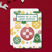 ニューメキシコクリスマスオーナメントズシアレッドグリーンブルー シーズンカード