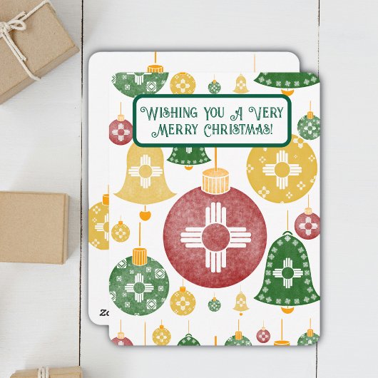 ニューメキシコクリスマスオーナメントズシアレッドグリーンブルー シーズンカード