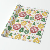 ニューメキシコクリスマスオーナメントズシアレッドグリーンブルー ラッピングペーパー (アンロールド)