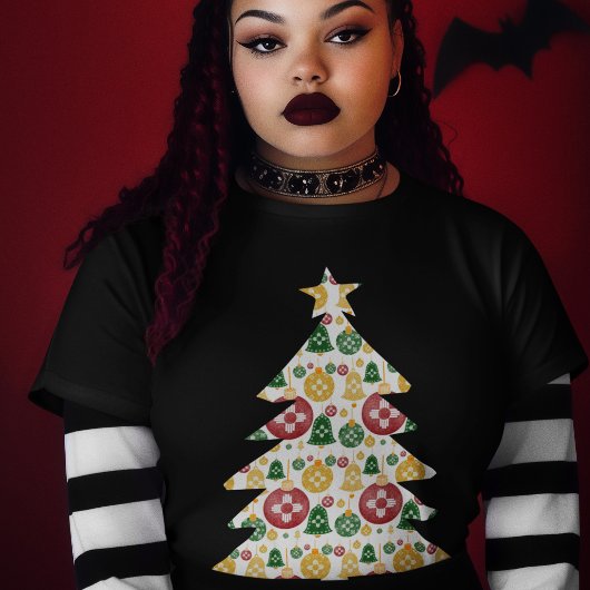 ニューメキシコクリスマスオーナメントズシアレッドグリーンブルー Tシャツ