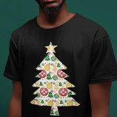 ニューメキシコクリスマスオーナメントズシアレッドグリーンブルー Tシャツ