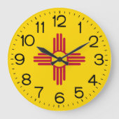 ニューメキシコジアサンフラグ2時雲サイズ ラージ壁時計 (正面)