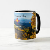 ニューメキシコスカイZiaハートパーソナライズ名ギフトティー マグカップ (正面右)