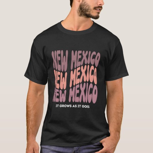 ニューメキシコスローガン州ニューメキシコアメリカ Tシャツ (正面)