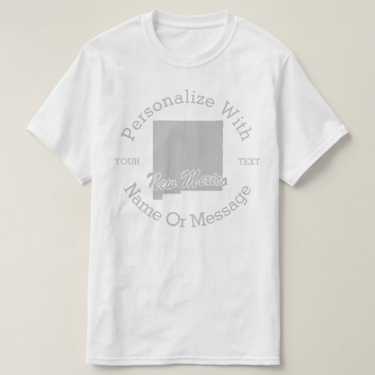 ニューメキシコパーソナライズされたTシャツ州 Tシャツ (デザイン正面)