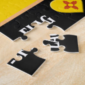 ニューメキシコフラグ&ニューメキシコ州USA /アメリカ ジグソーパズル (側面)