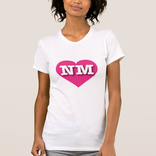 ニューメキシコホットピンクハート- I love NM Tシャツ (正面)