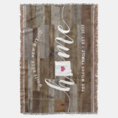 ニューメキシコホーム州パーソナライズされた 素朴 スローブランケット (正面縦)