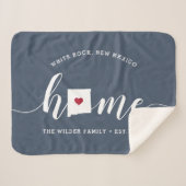 ニューメキシコホーム州 パーソナライズされた シェルパブランケット (正面(横))