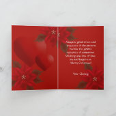 ニューメキシコポインセチア季節のごあいさつクリスマス シーズンカード (内部)