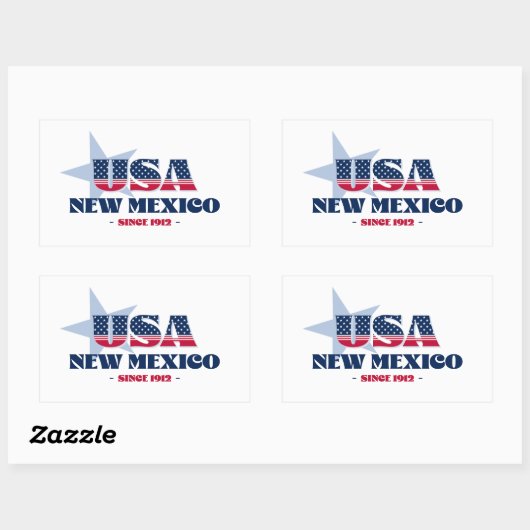 ニューメキシコマイホーム州ステッカー 長方形シール (シート)
