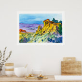 ニューメキシコランドスケープ高い砂漠のトレイル01 ポスター (キッチン)