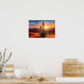 ニューメキシコランド・オブ・エンチャントメント・ユッカ砂漠 ポスター (キッチン)