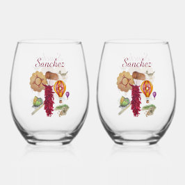 ニューメキシコレッドチリピノnツィアホットエアバルーン ステムなしワイングラス