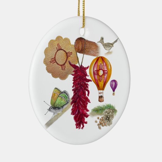 ニューメキシコレッドチリピノnツィアホットエアバルーン セラミックオーナメント (右)