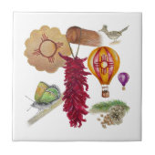 ニューメキシコレッドチリピノnツィアホットエアバルーン タイル (正面)