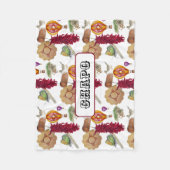 ニューメキシコレッドチリピノnツィアホットエアバルーン フリースブランケット (正面)