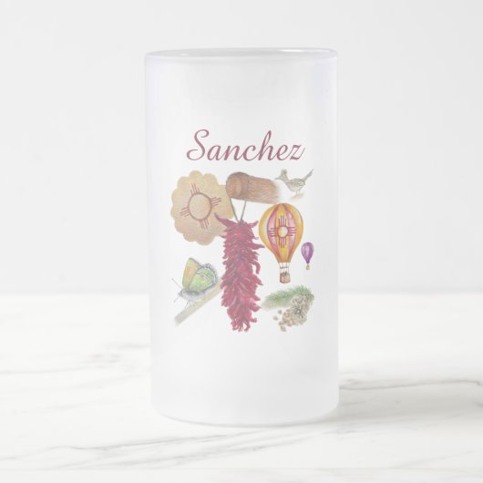 ニューメキシコレッドチリピノnツィアホットエアバルーン フロストグラスビールジョッキ (中央)